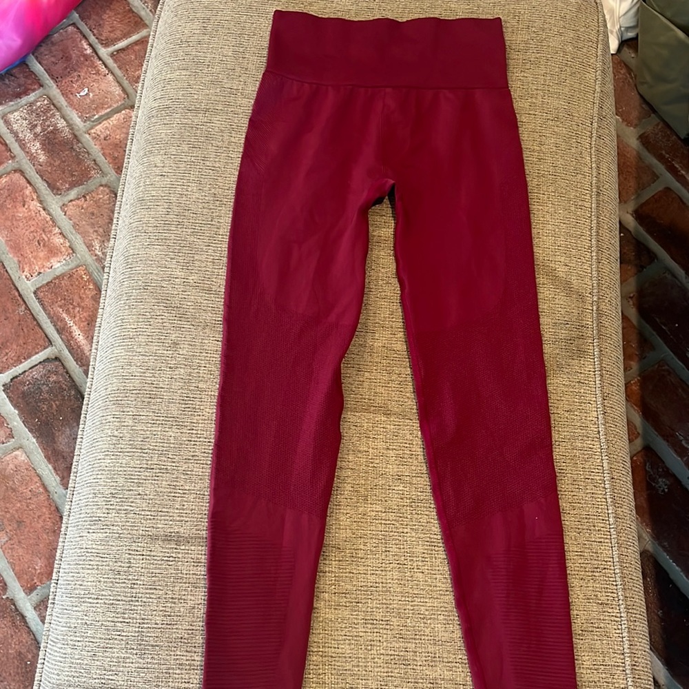 Maroon Adidas Workout Leggings